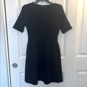 Apt. 9 Black A-Line Dress with Cuffed Sleeves for Casual Occasions